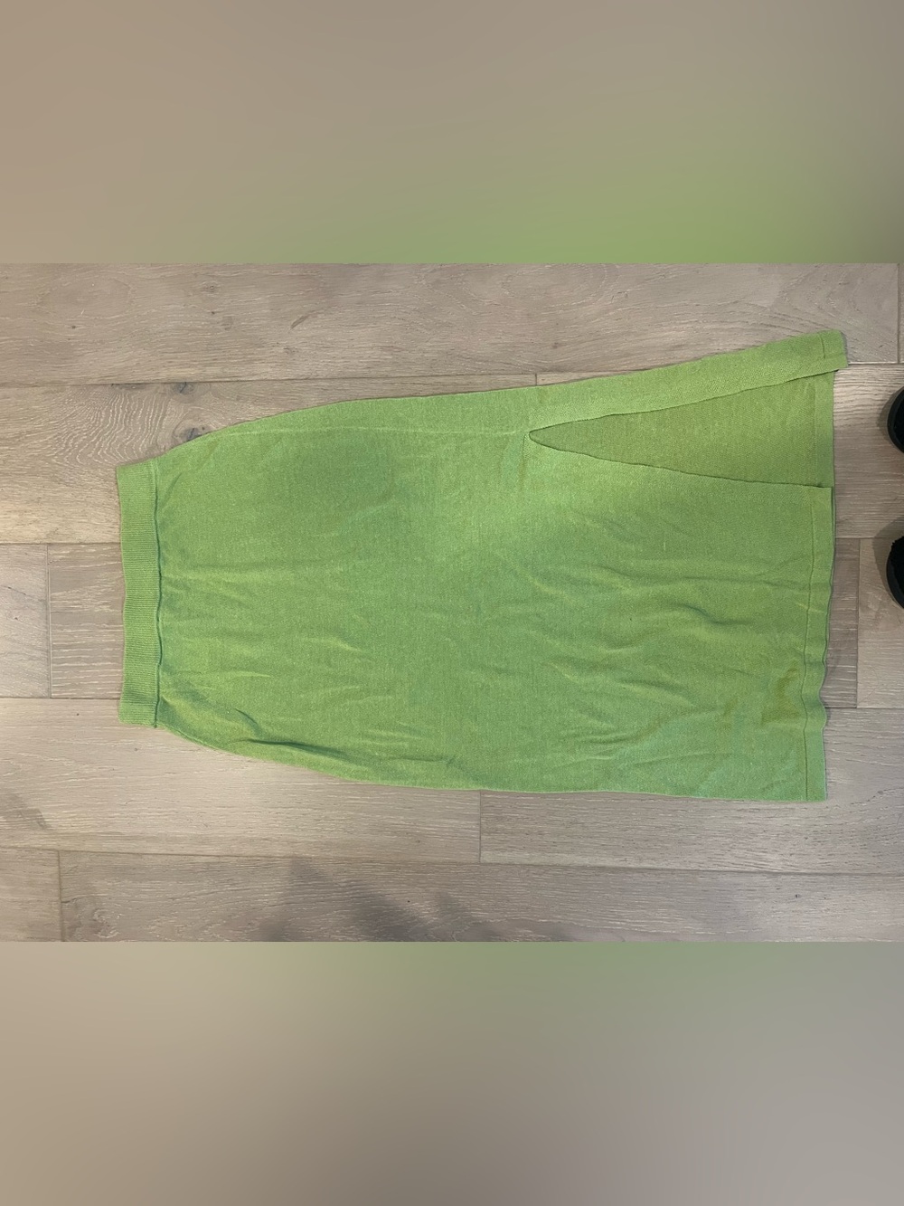 Lime green Zara knit skirt